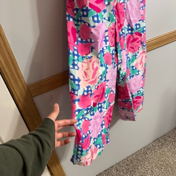 Vineyard Vines Pink Run For The Roses Floral Sleeveless Jumpsuit in Size 0 - Picture 13 of 15